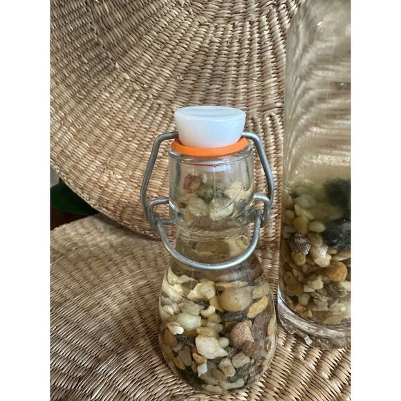 Recycled Jar Terrariums with Pebbles – Set of 2 - Picture 2 of 8